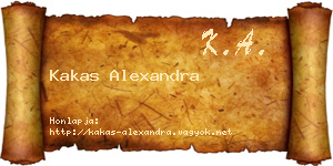 Kakas Alexandra névjegykártya