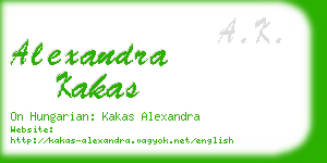 alexandra kakas business card